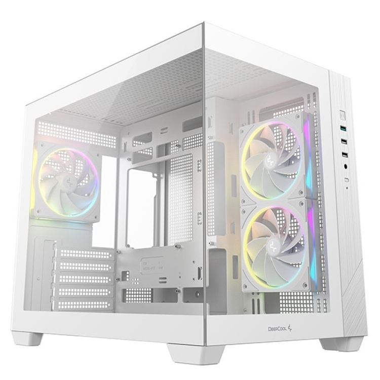 Deepcool CG330 3F mATX Mid Tower Case with 3xARGB Fans (White)