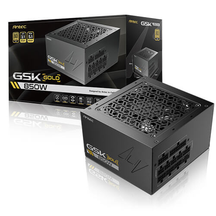 Antec GSK850 V2 850W 80Plus Gold Rated Power Supply, Fully Modular