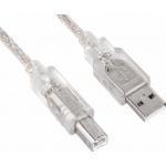 USB 2.0 Cable 2m A-B (Transparent)