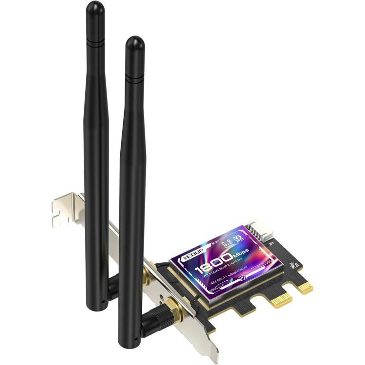 Internal WiFi6 (802.11ax) up to 1800Mbps Wireless Adapter + Bluetooth 5.2