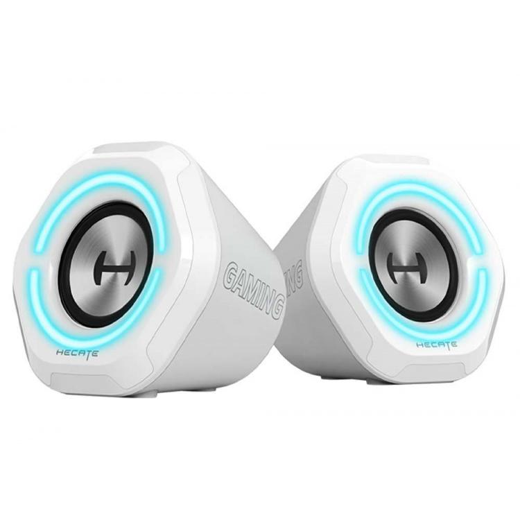 Edifier G1000 Gaming Speakers - Bluetooth/USB, RGB Effects (White) (Ex-Demo)