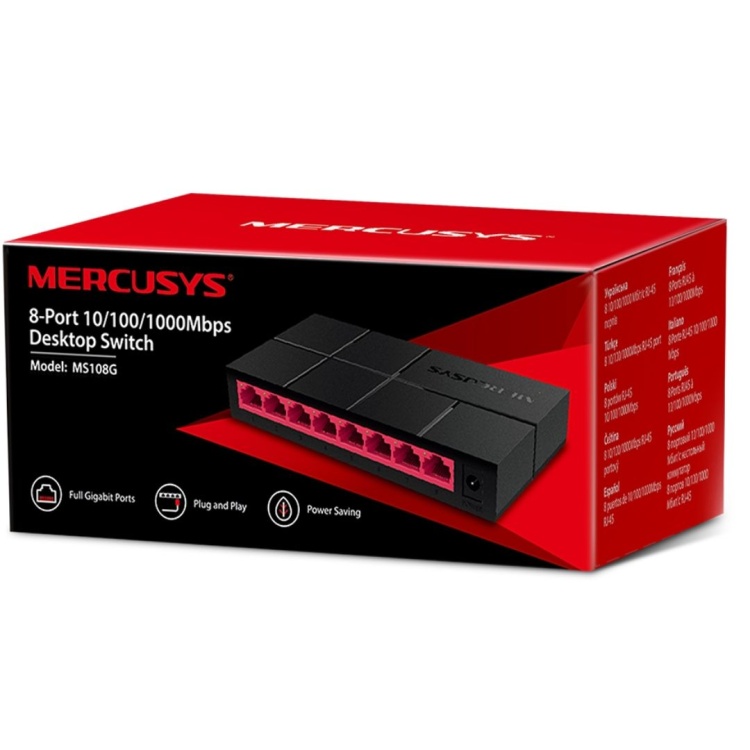 Mercusys 8-Port Gigabit Desktop Switch (MS108G)