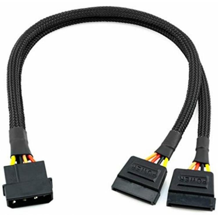 4-Pin Molex Y-Splitter (Sleeved)