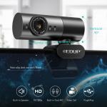 Edup 1080p Webcam with microphone for PC (USB)