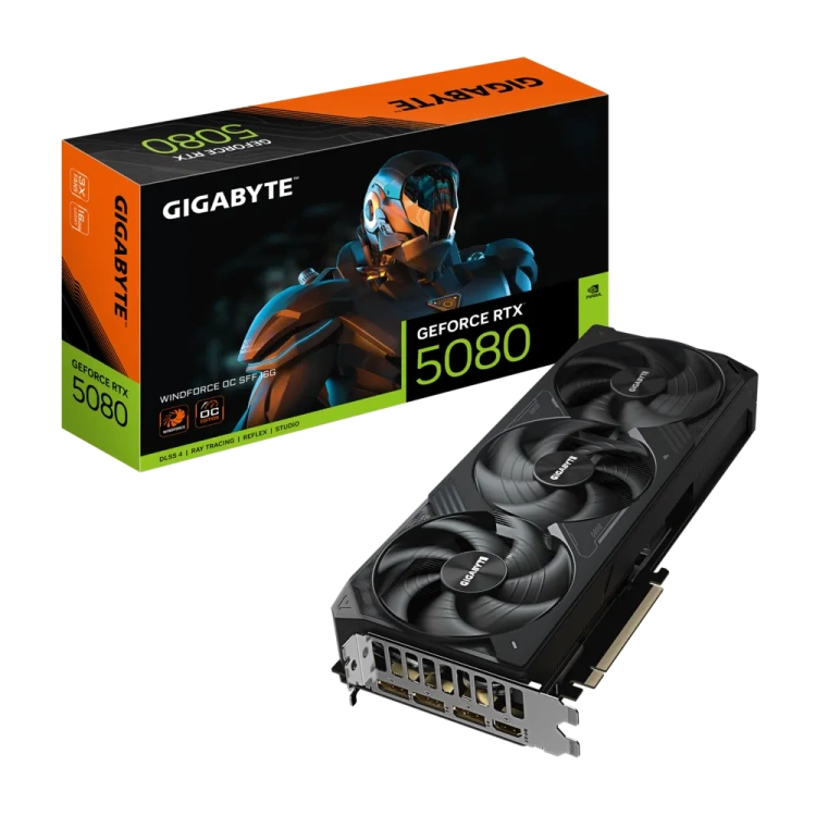 Gigabyte GeForce RTX 5080 16G GDDR7 Windforce OC Graphics Card