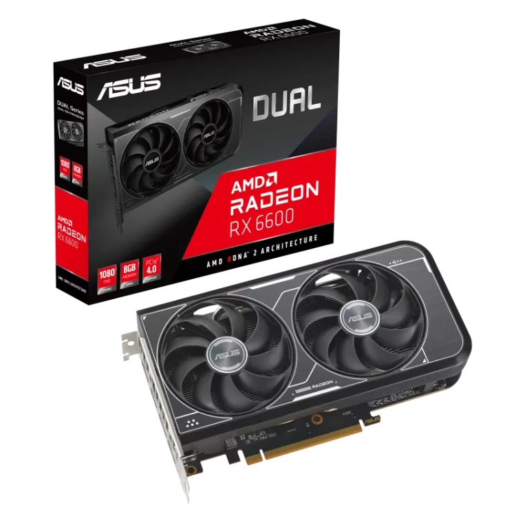 ASUS DUAL Radeon RX 6600 V3 8GB Graphics Card