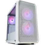 Crox S05M mATX Case with 3x120mm ARGB Fans (White)