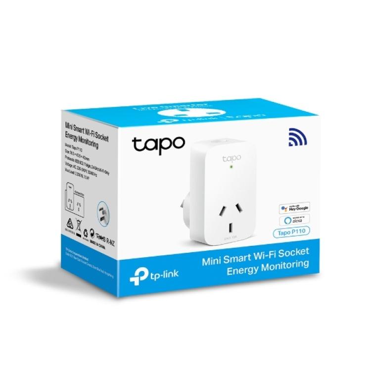 TP-Link Tapo P110 Mini Smart WiFi Socket, Energy Monitoring/Remote Control